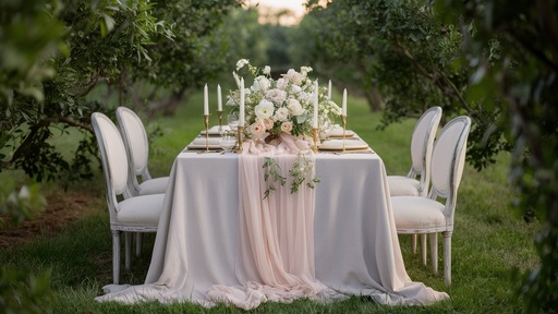 Table Runner in Chiffon Fabric